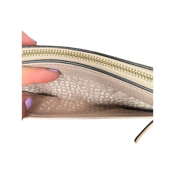 Kate Spade New York Chester Street Neda Wallet Beige Black Clutch Leather Tassel - Picture 7 of 7